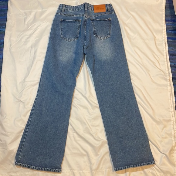 Princess Polly low rise wide leg jeans size 4 - Picture 2 of 3